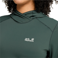 Jack Wolfskin Naisten hupullinen Prelight Suncool uv-paita