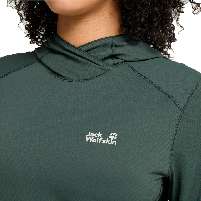 JACK WOLFSKIN NAISTEN HUPULLINEN PRELIGHT SUNCOOL UV-PAITA