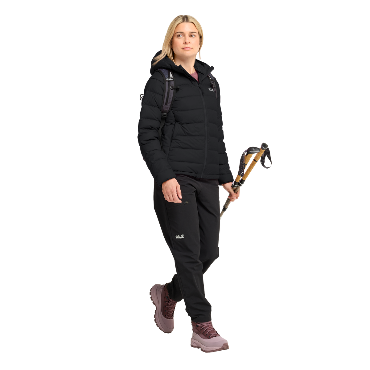 Wild Pass Down Hoody W RDS black – bonge.fi