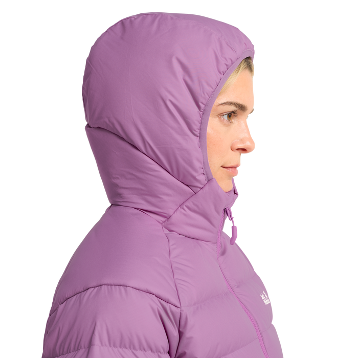 Wild Pass Down Hoody W RDS vivid orchid – bonge.fi