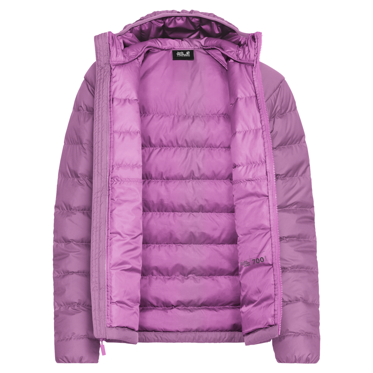 Wild Pass Down Hoody W RDS vivid orchid – bonge.fi
