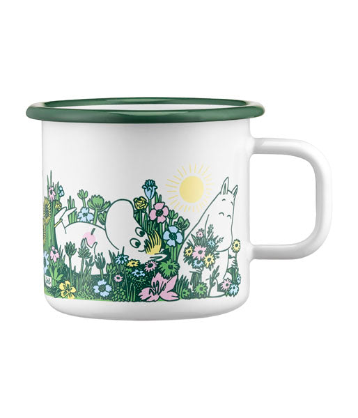 MOOMIN ENAMEL MUG IN THE GARDEN 3.7DL