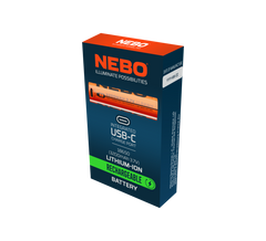 Nebo 18650 USB-C ladattava akku - Slyde King 2K, Big Larry Pro, Luxtreme SL25
