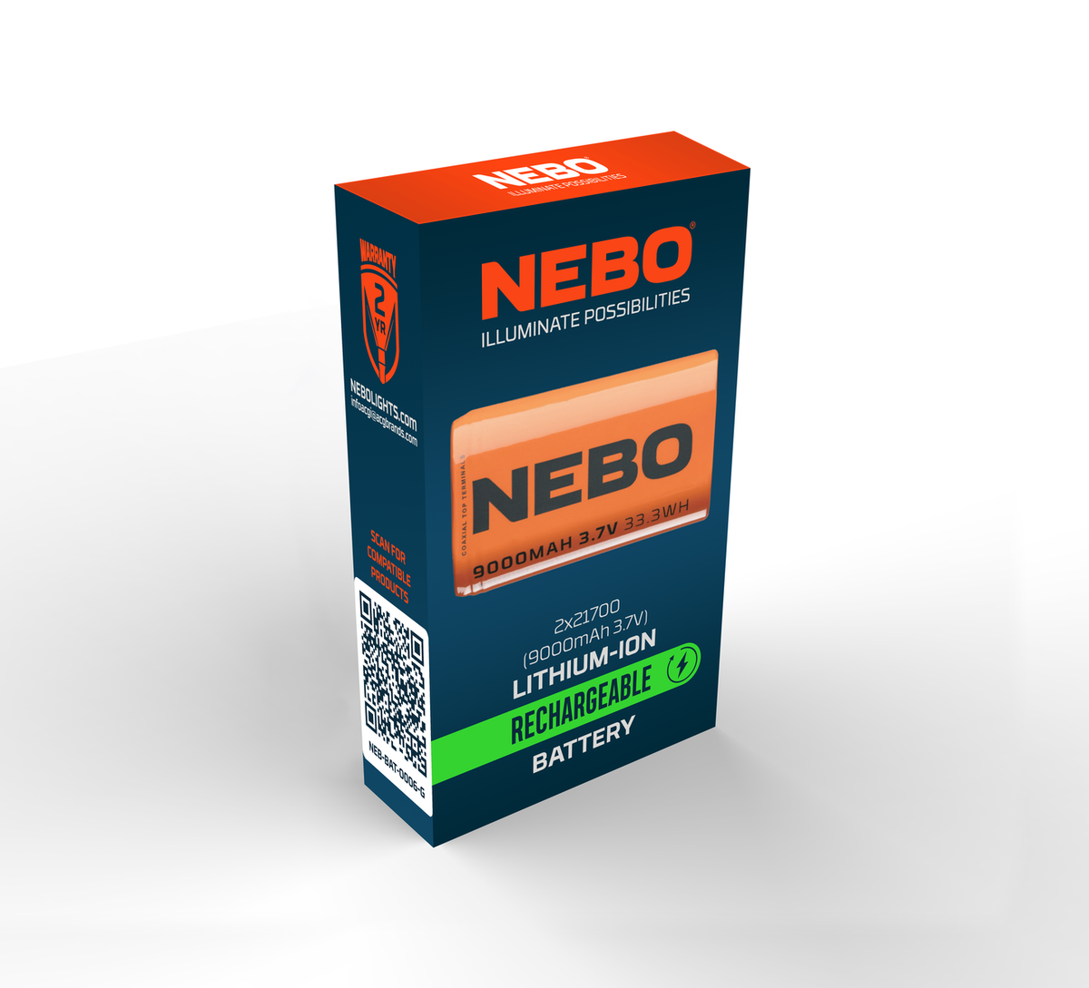 Nebo 2x21700 Ladattava akku