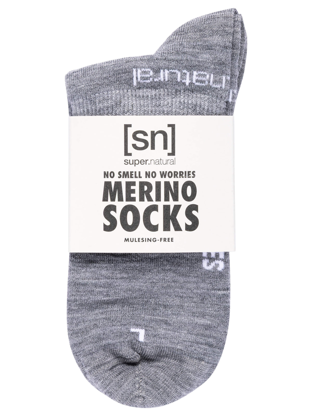 super.natural Sneaker 2-Pack merinovillaiset sukat, Cashmere Grey Melange/Fresh Wh