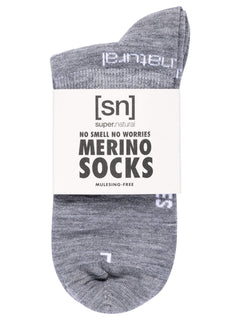 super.natural Sneaker 2-Pack merinovillaiset sukat, Cashmere Grey Melange/Fresh Wh
