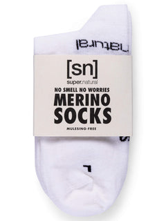 super.natural Sneaker 2-Pack merinovillaiset sukat, Fresh White/Jet Black
