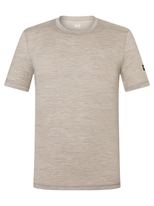Miesten Essential -merinopaita, väri Vintage Khaki Melange – tuotekuva edestä