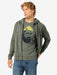 Miesten Everyday Hoodie -huppari, väri Eucalyptus – mallin päällä