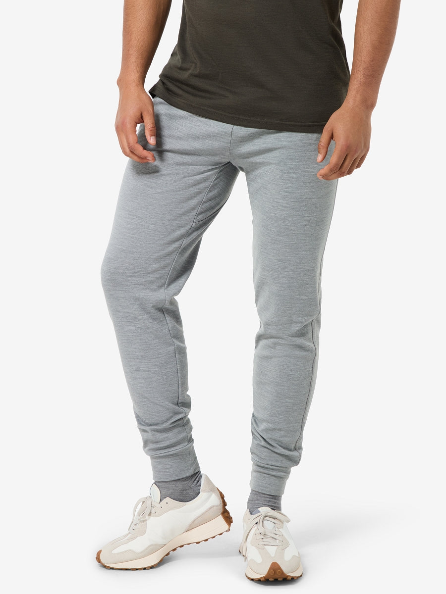 super.natural Everyday miesten merinovillaiset housut, Cashmere Grey Melange