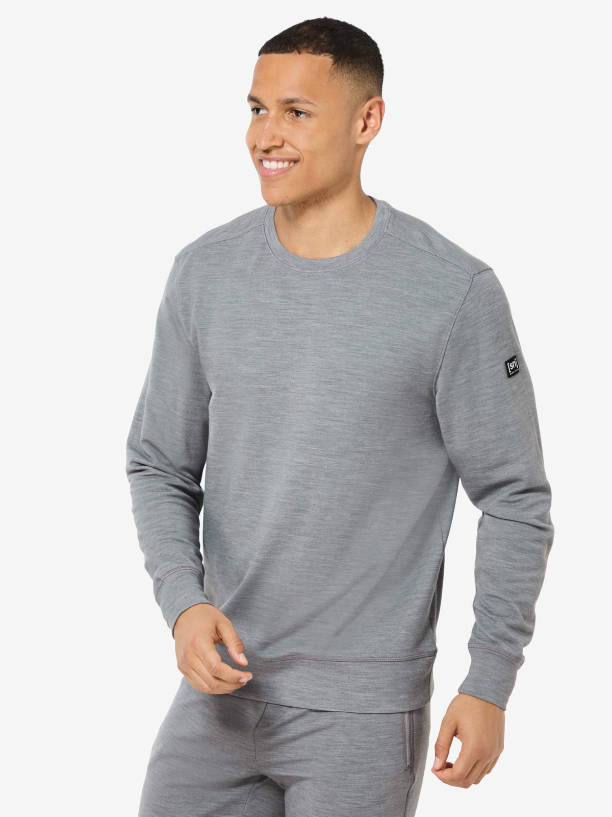 super.natural Solution miesten merinopaita, Cashmere Grey Melange
