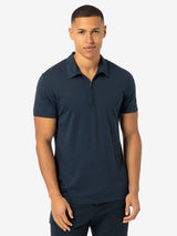 super.natural Zip Polo miesten merinopaita, Blueberry