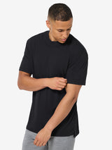 super.natural Casual Rib Bio J miesten merinovillainen t-paita, Jet Black