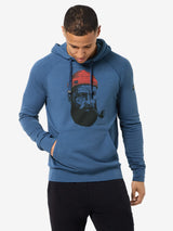 super.natural Fav Sailor miesten merinovillainen huppari, Ocean Blue/Jet Black/High Risk