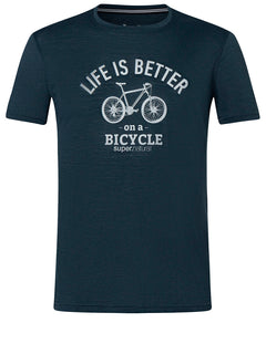 super.natural Better Bike miesten merinovillainen t-paita