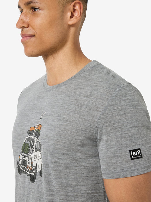 CARSKI TEE MIESTEN MERINOVILLAINEN T-PAITA