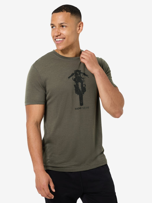 SCRAMBLER TEE MIESTEN MERINOVILLIANEN T-PAITA