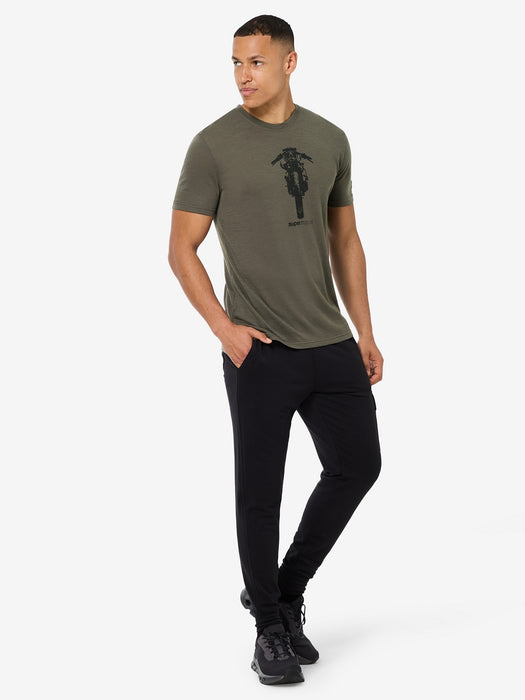 SCRAMBLER TEE MIESTEN MERINOVILLIANEN T-PAITA