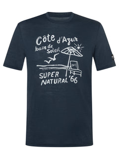 super.natural Cote D'Azur miesten merinovillainen t-paita