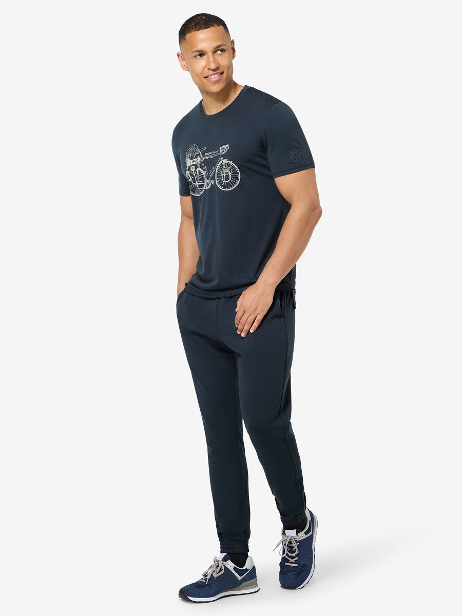 super.natural Wander Wheel Bio J miesten merinovillainen t-paita