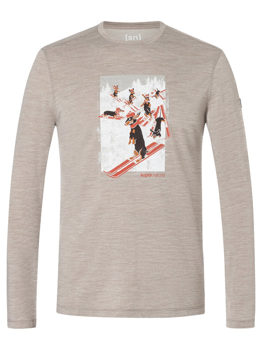 DACHSHUND PARTY MIESTEN PITKÄHIHAINEN MERINOPAITA