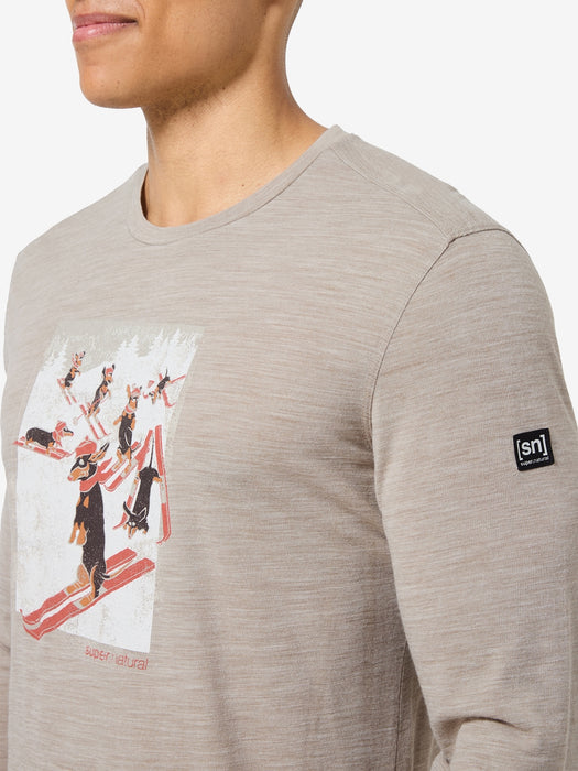 DACHSHUND PARTY MIESTEN PITKÄHIHAINEN MERINOPAITA