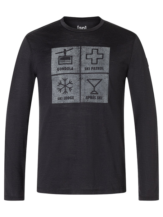 SWISS LODGE MIESTEN PITKÄHIHAINEN MERINOPAITA