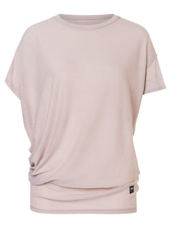Naisten Yoga Loose -T-paita, väri Dusty Rose – tuotekuva edestä