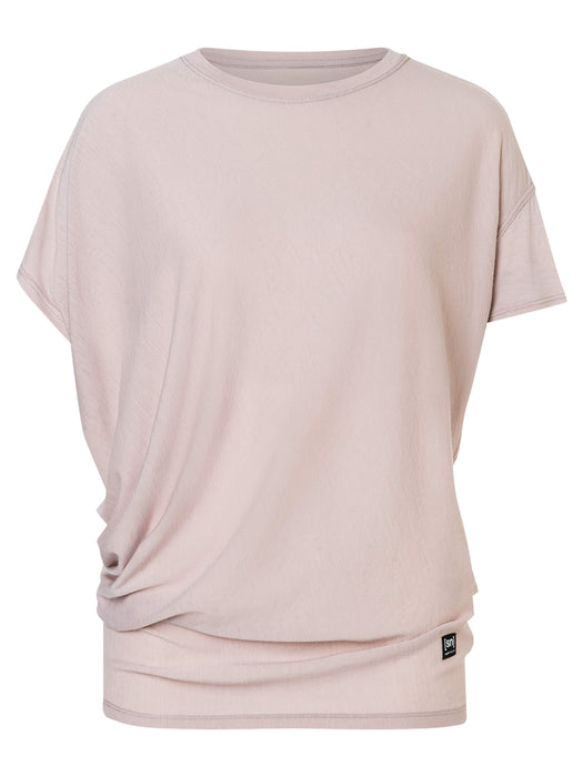 Naisten Yoga Loose -T-paita, väri Dusty Rose – tuotekuva edestä