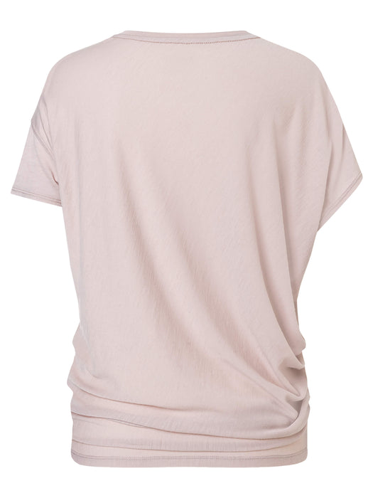 Naisten Yoga Loose -T-paita, väri Dusty Rose – tuotekuva takaa