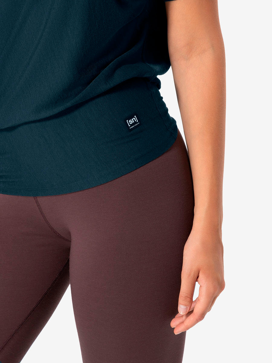 super.natural Yoga Loose naisten merinovillainen t-paita