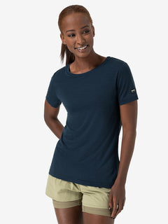 super.natural The Essential naisten merinovillainen t-paita, Blueberry