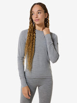 super.natural Tundra175 naisten merinovillainen kerrastopaita, Cashmere Grey Melange