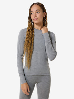 super.natural Tundra175 naisten merinovillainen kerrastopaita, Cashmere Grey Melange