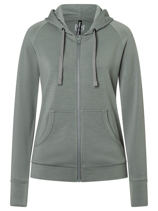 Naisten Everyday Zip -huppari, väri Eucalyptus – tuotekuva edestä