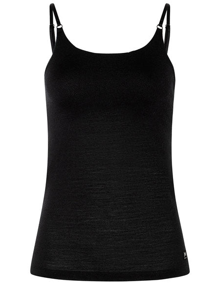 super.natural Cosy naisten merinovillainen toppi, Jet Black