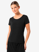 super.natural Midsummer naisten merinovillainen t-paita, Jet Black