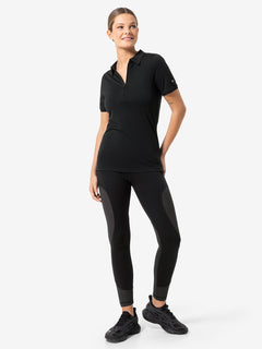 super.natural Zip Polo naisten merinovillainen t-paita