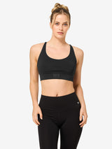 Naisten All Day Super Top -merinotoppi, väri Jet Black – mallin päällä