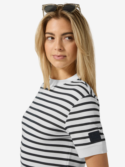 NAISTEN CASUAL STRIPE BIO DRESS - RAIDALLINEN MEKKO