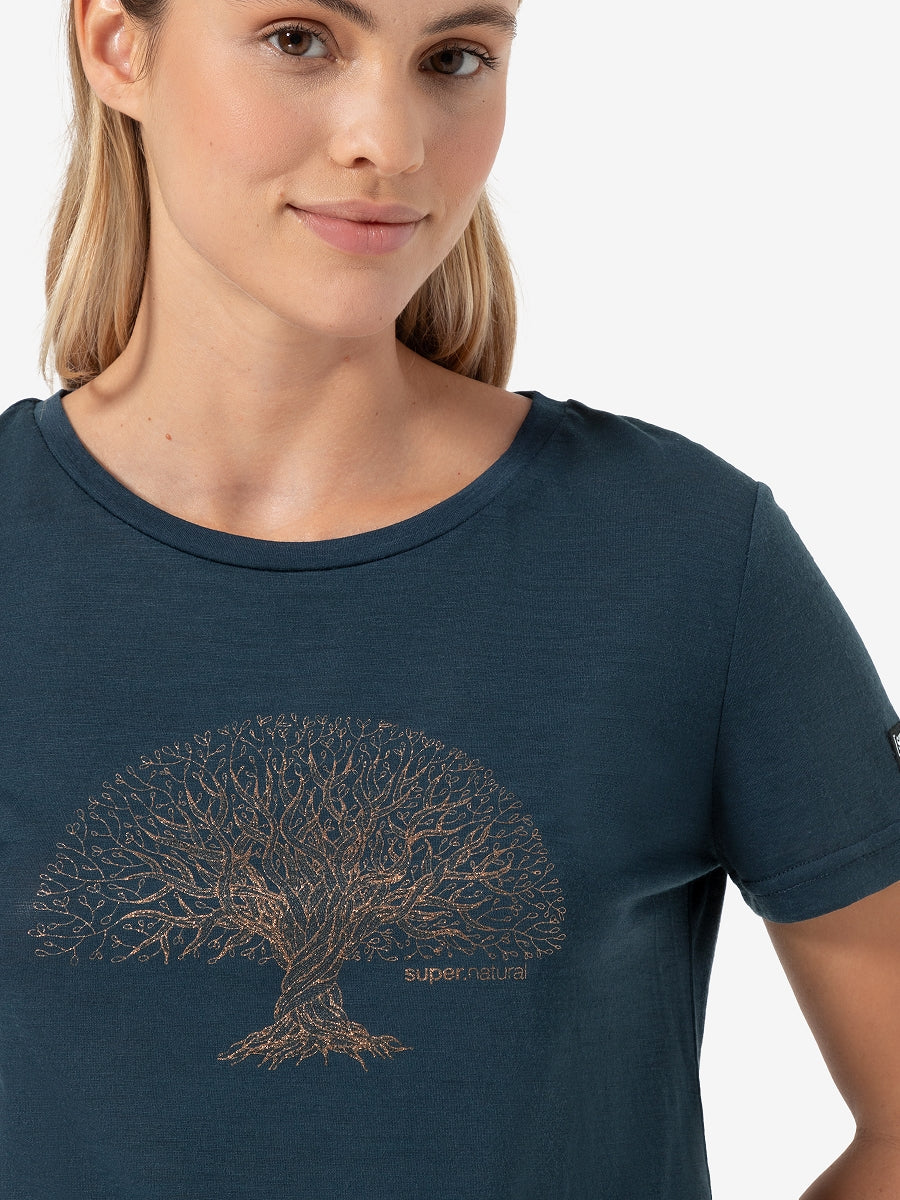 super.natural Tree Of Knowledge naisten merinovillainen t-paita