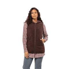 Jack Wolfskin High Curl Long Vest W, boysenberry