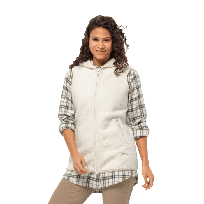 Jack Wolfskin High Curl Long Vest W, cotton white