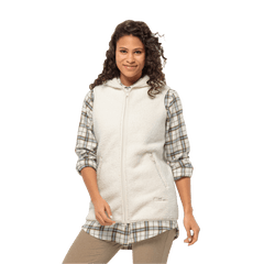 Jack Wolfskin High Curl Long Vest W, cotton white