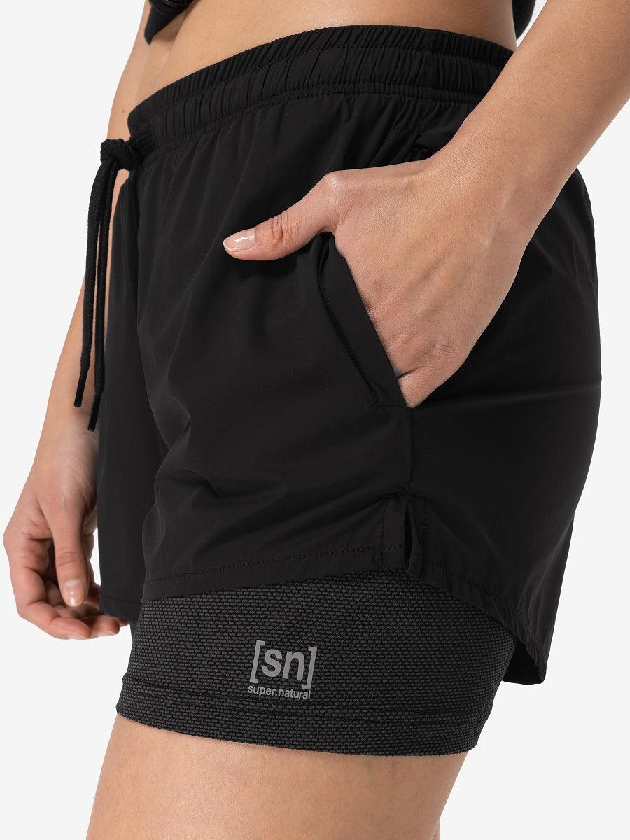 super.natural Double Layer naisten merinovillaiset shortsit