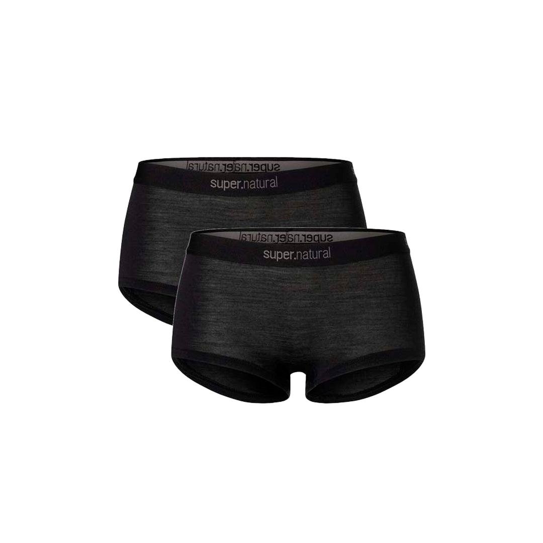 super.natural Tundra175 Hipster 2-Pack naisten merinovillaiset alushousut