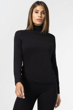 super.natural Tundra175 Turtleneck naisten merinopaita, Jet Black