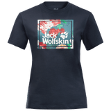 Jack Wolfskin Flower Logo Tee W, night blue