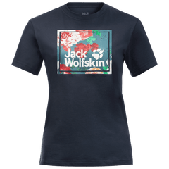 Jack Wolfskin Flower Logo Tee W, night blue
