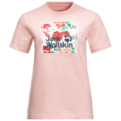 Jack Wolfskin Flower Logo Tee W, light blush